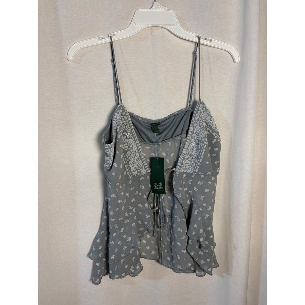 Wild Fable Paisley Ruffle Cami Top WFS0799J Medium NWT
